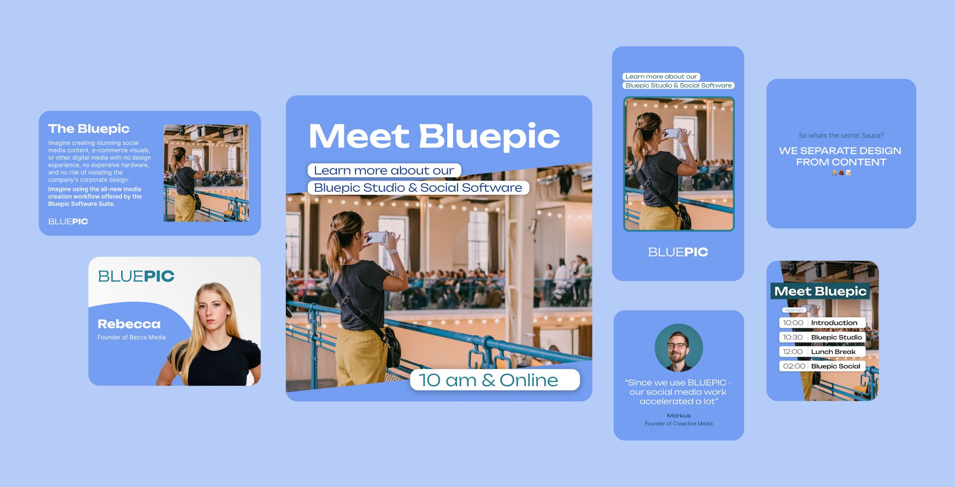 Screenshot of Bluepic Social Template Gallery 
